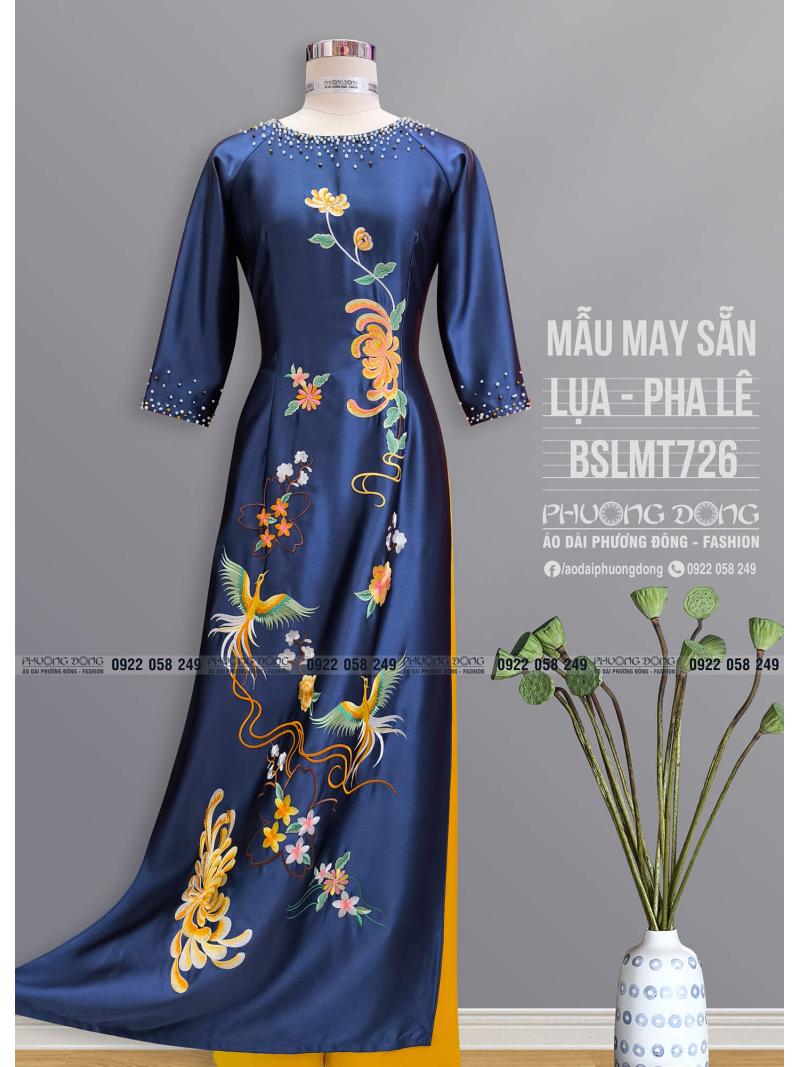 Áo Dài Bà Sui Lụa Thêu Kết Pha Lê BSLMT726